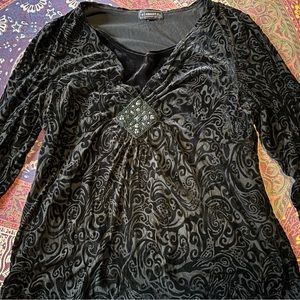 Elements Gothic long sleeve glitter shirt
